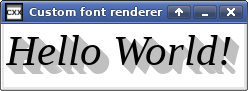 Custom font rendering