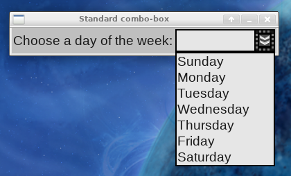 A standard combo-box.